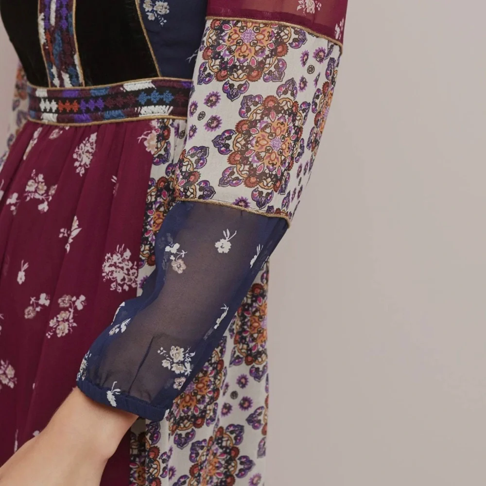 ANTHROPOLOGIE MAEVE Quartier Latin Bohemian Dress
